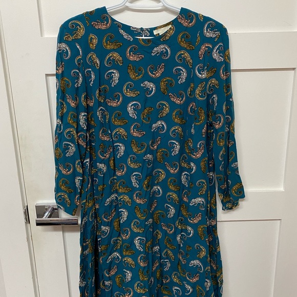 Teal chameleon print dress - Picture 2 of 6